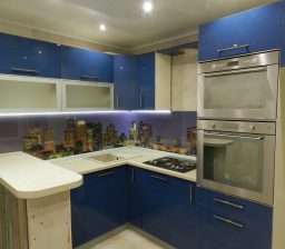 Кухонная мебель синий акрил от Green мебель