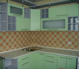 Кухня Салатовый + серая от Green мебель
