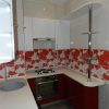 Фото №19303 Кухня червоно-біла акрил Меблі з алюмінієвим фасадом
