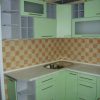 Фото №19115 Угловые Кухня Салатовый + серая