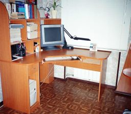 Компьютерный стол угловой Вишня от Green мебель