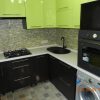 Фото №8505 Темная Кухня венге и зелёный