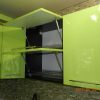 Фото №8511 Кухня венге и зелёный 4000x2400x600