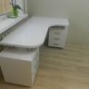 Фото №14724 Белый Глянец стол и шкаф в детской 1500x2500x1800