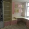 Фото №15836 Мебель в детскую Кремовый белый и Розовый Мебель с фасадом МДФ